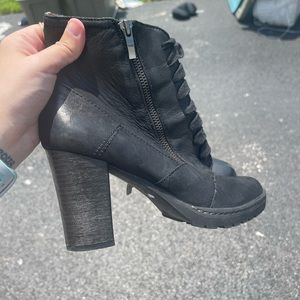 Born black leather boots size 9. Small scuff in left toe